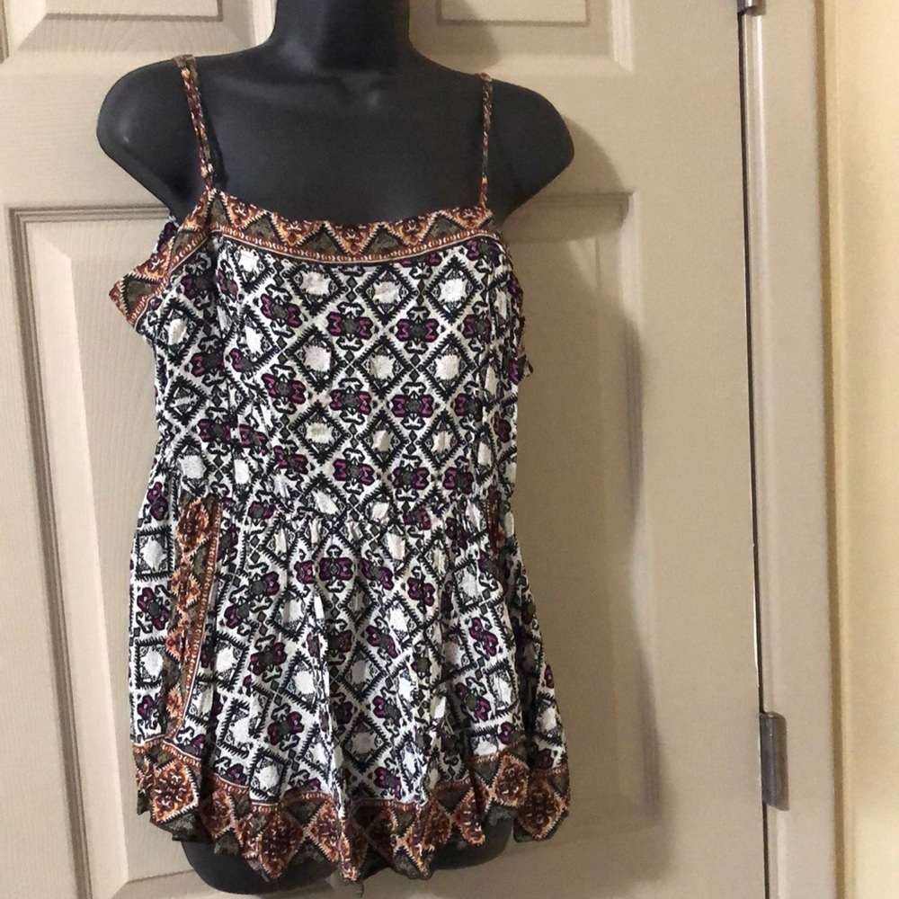 Stretchy bank blouse tank